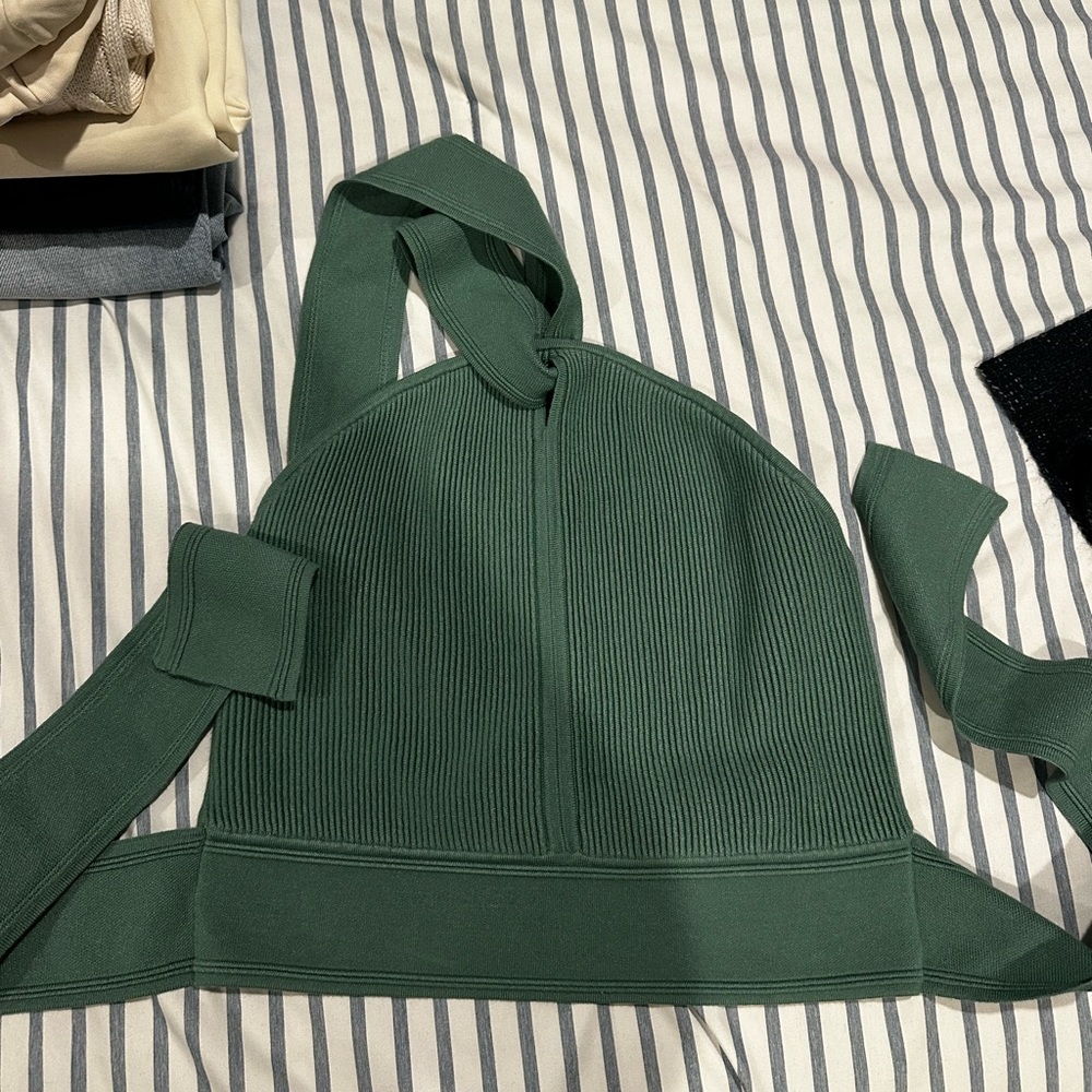 NWT Club Monaco Backless Halter Top in Sage